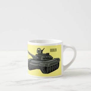 Tasse Expresso Illustration de caricature de réservoir