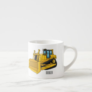 Tasse Expresso Illustration de dessin animé Bulldozer
