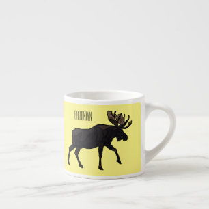 Tasse Expresso illustration de dessin animé d'orignal