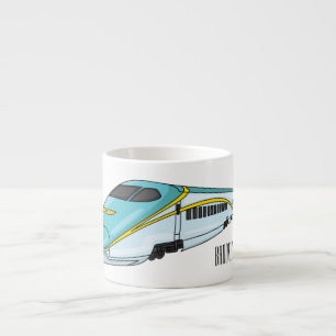 Tasse Expresso Illustration de la bande dessinée d'un train à bal