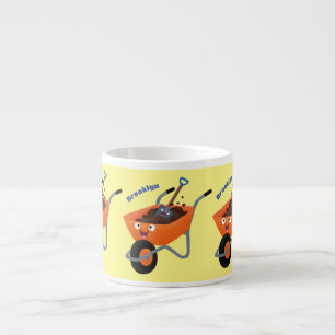 Tasse Expresso Illustration de la brouette en brouette orange trè