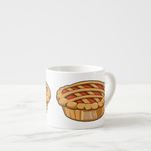 Tasse Expresso Illustration de la caricature à tarte
