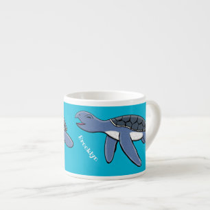 Tasse Expresso Illustration de la petite tortue de mer
