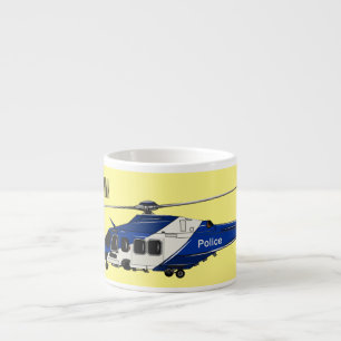 Tasse Expresso Illustration de l'hélicoptère de police