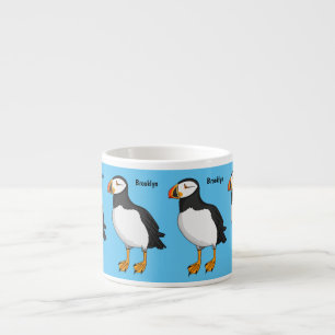 Tasse Expresso Illustration de macareux de l'Atlantique