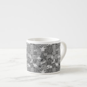 Tasse Expresso illustration de motif de griffonnages