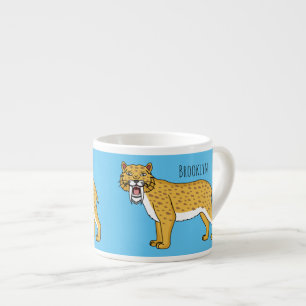 Tasse Expresso Illustration de tigre à dents de sabre