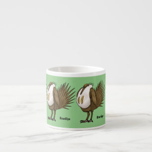 Tasse Expresso Illustration d'oiseau de tétras des armoises