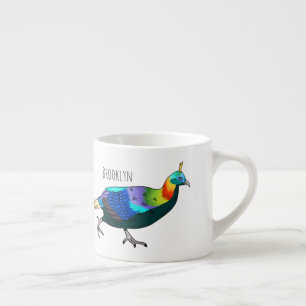 Tasse Expresso Illustration d'oiseau monal himalayen