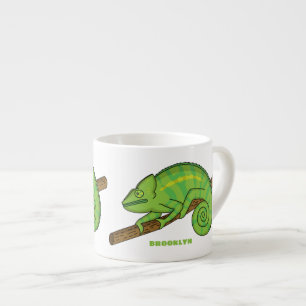 Tasse Expresso Illustration du caméléon de la parson