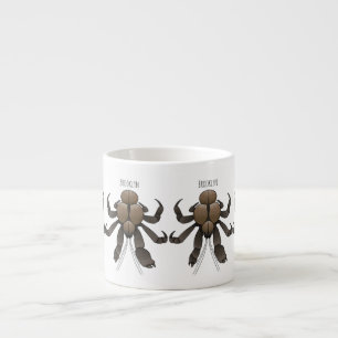 Tasse Expresso Illustration du crabe de coco