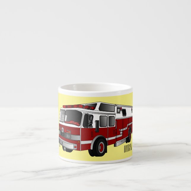 Tasse Expresso Illustration du moteur à incendie (Devant)
