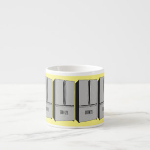 Tasse Expresso Illustration du réfrigérateur de porte française