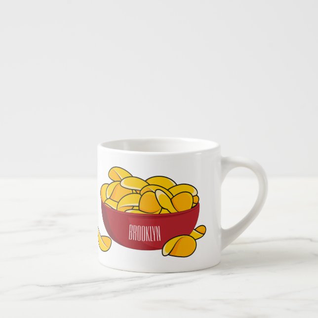 Tasse Expresso Illustration d'une puce de pomme de terre (Droite)