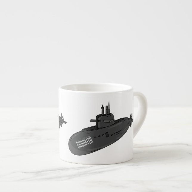 Tasse Expresso Illustration sous-marine (Devant droit)