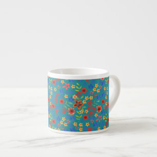 Tasse Expresso Impression florale rétro chic sur la Mug Espresso