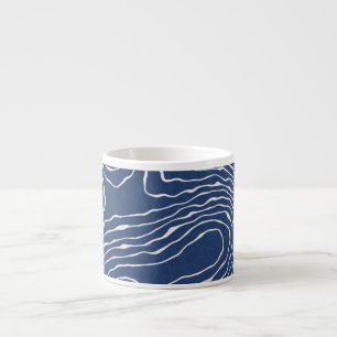 Tasse Expresso Impression topographique biologique de la ligne te