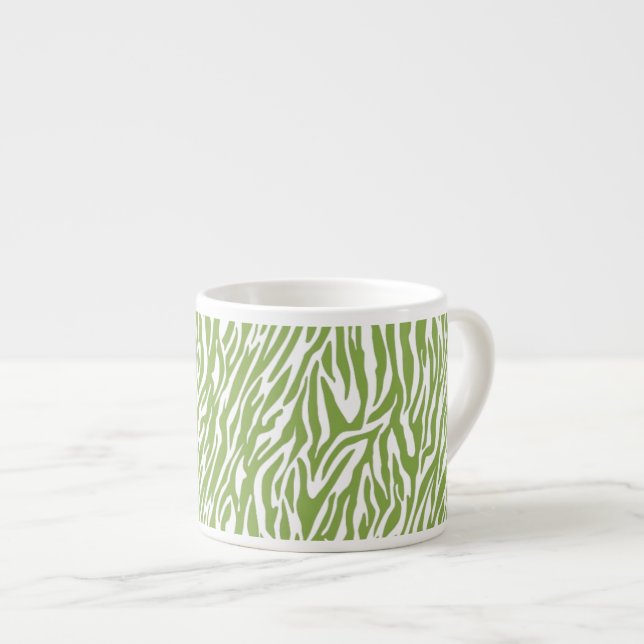 Tasse Expresso Imprimer Safari vert Zebra (Devant droit)