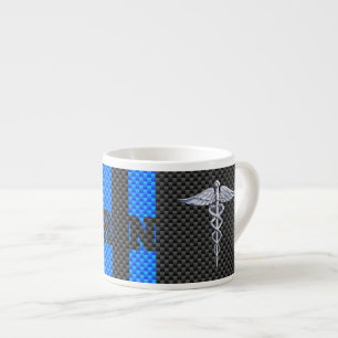 Tasse Expresso Infirmière inscrite RN Caduceus Fibre de carbone I