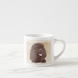 Tasse Expresso Irish Water Spaniel Peinture - Original Dog Art