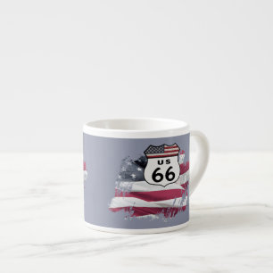 Tasse Expresso Itinéraire vintage USA 66