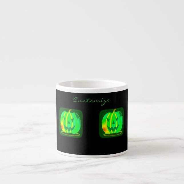Tasse Expresso Jack vert Halloween o'lantern Thunder_Cove (Devant)