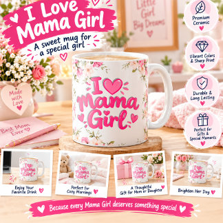Tasse Expresso J'adore Maman Fille Fleur Bébé Fille Cadeau – Swee