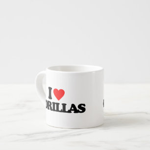 TASSE EXPRESSO J'AIME DES GORILLES