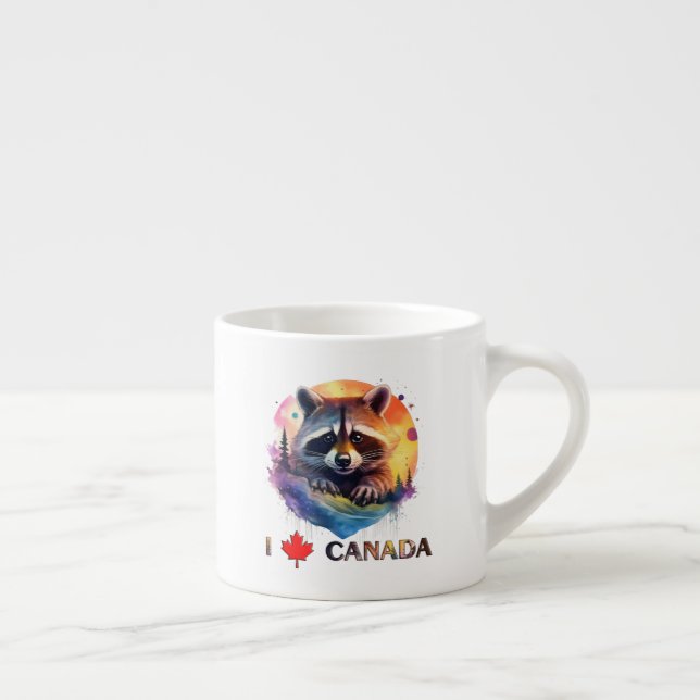 Tasse Expresso J'aime le Canada (Droite)