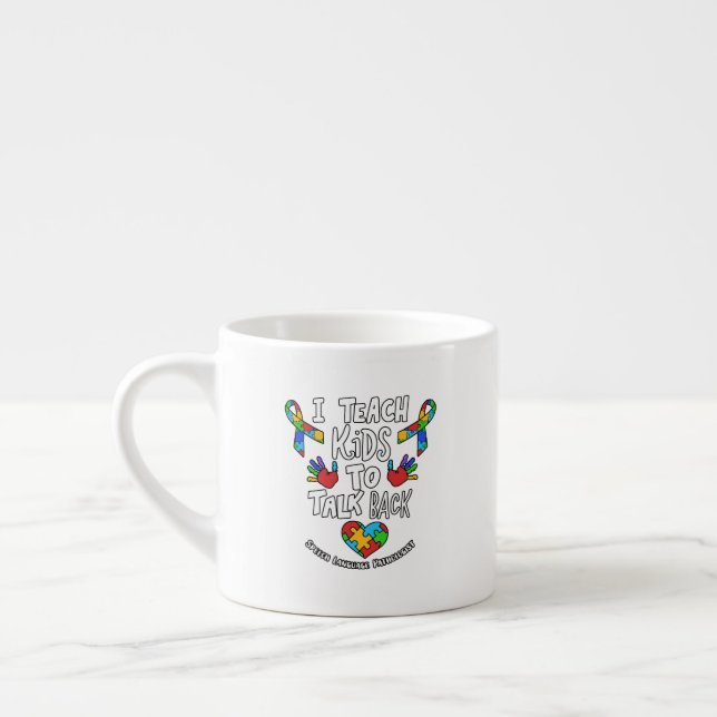 Tasse Expresso J'Apprends Aux Enfants À Parler De La Thérapie Lin (Gauche)