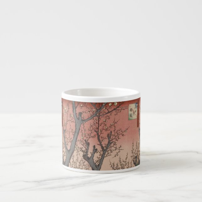 Tasse Expresso Jardin de prune fleuri d'arbre japonais (Devant)
