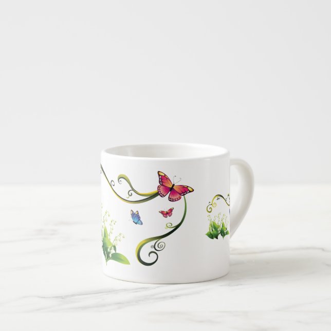Tasse Expresso Jardin des papillons (Devant droit)