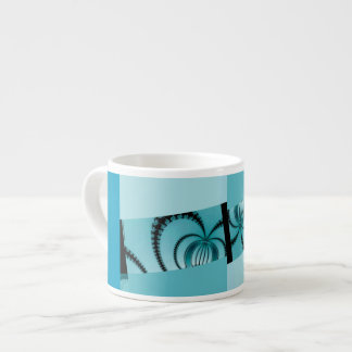 Tasse Expresso Jardin fractal azur