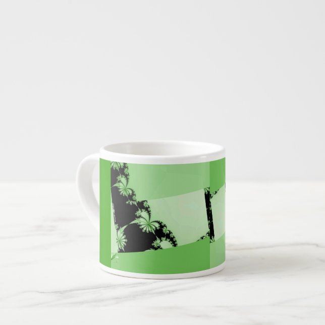 Tasse Expresso Jardin fractal lime (Devant gauche)