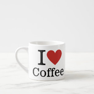 Tasse Expresso JE ❤️ Café PERSONNALISABLE