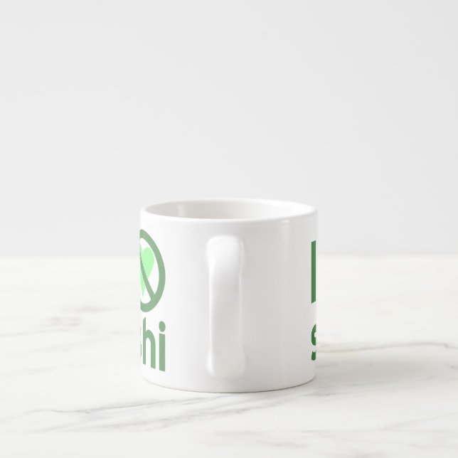 Tasse Expresso Je Déteste Le Sushi Je N'Aime Pas Le Sushi (Dos)