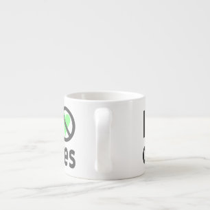 Tasse Expresso Je déteste les olives, pas d'amour