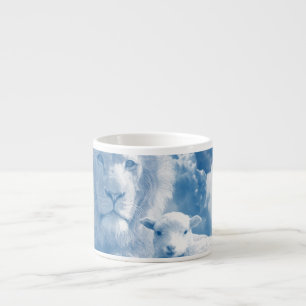 TASSE EXPRESSO JÉSUS L'AGNEAU ET JÉSUS LE LION