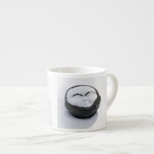 Tasse Expresso Joli Bouddha Avec Le Visage De Neige
