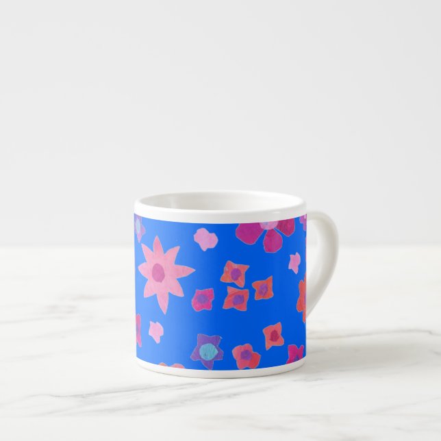 Tasse Expresso Joli Sky Blue Flower Power Espresso Mug (Devant droit)