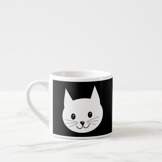 Tasse Expresso Joli Visage De Chat. (Gauche)