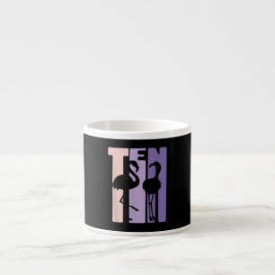 Tasse Expresso Jolie 10e anniversaire Cadeau I Flamant rose I 10 