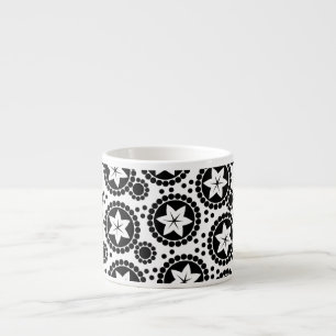 Tasse Expresso Jolie fleurs blanches en noir Espresso Mug