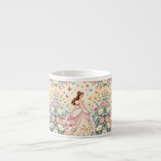 Tasse Expresso Jolie princesse avec papillons