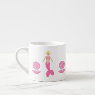 Tasse Expresso Jolie sirène d'Imaginaire rose