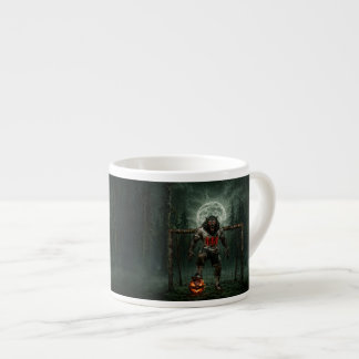 Tasse Expresso Joueur de football loup-garou Halloween Horreur Ar