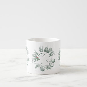 Tasse Expresso Joy Hope Peace Dove Holiday Espresso Mug