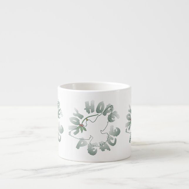 Tasse Expresso Joy Hope Peace Dove Holiday Espresso Mug (Devant)