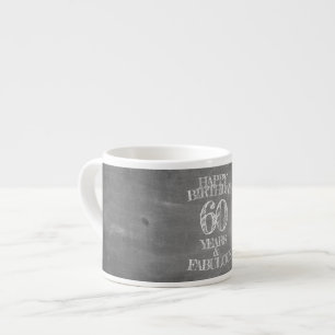 Tasse Expresso Joyeux Anniversaire - 60 Ans & Fabuleux sur tablea