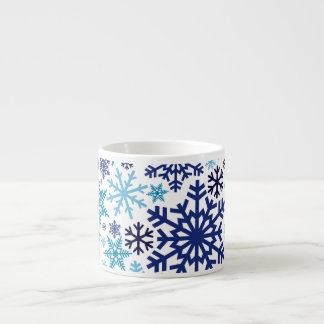 Tasse Expresso Joyeux Noël Motif de Faux de neige d'hiver